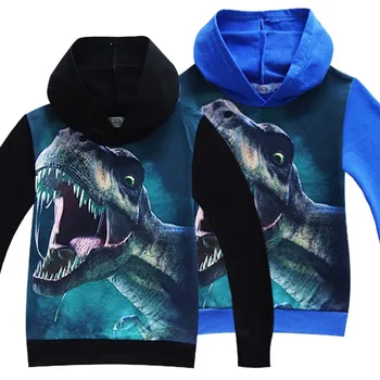 2021 Yeni bahar ve sonbahar giysileri çocuk giyim kazak hoodies dinozor kazak erkek giyim üstleri Dinozor desen