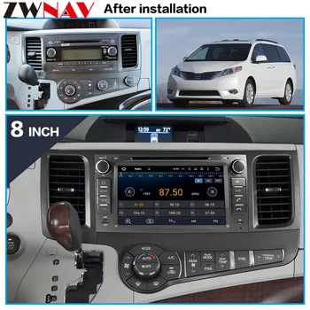 Android 10 64GB IPS Ekran Toyota Sienna 2010 - 2014 İçin Araba GPS Navigasyon DVD Radyo Multimedya Oynatıcı Kaydedici Stereo Kafa Ünitesi