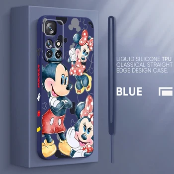 Sevimli Minnie Mickey telefon kılıfı Xiaomi Redmi İçin 10 10X 9 9A 9T 9AT 8 8A 7 K50 Oyun Pro 4G 5G Sıvı Sol Halat Kapak Coque Çapa