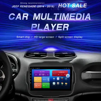 Android araç DVD oynatıcı Jeep Renegade İçin (2014 - 2018) araba Radyo Multimedya Video Oynatıcı Navigasyon GPS Android10. 0 Çift Din