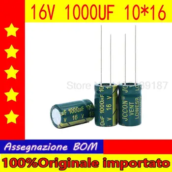 50 adet / grup 16V 1000UF 10 * 16 yüksek frekanslı düşük dirençli elektrolitik kondansatör 1000UF 16V 8X16