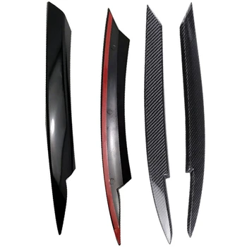 2 Çift Passat B7 Göz Kapakları Kaşları ABS Far Lambası Sticker Kapak Trim-Karbon Fiber ve Siyah