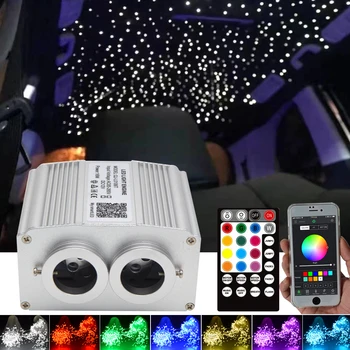 Pırıltı Fiber optik ışık Araba Yıldız tavan kiti Bluetooth APP akıllı Kontrol Yıldızlı Gökyüzü Lambası