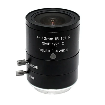 RISE-2MP Kamera Lens 4 - 12Mm F1.6 C-Mount 1/2 Manuel Diyafram Lens Endüstriyel Lens Fotoğraf Ekipmanları İçin