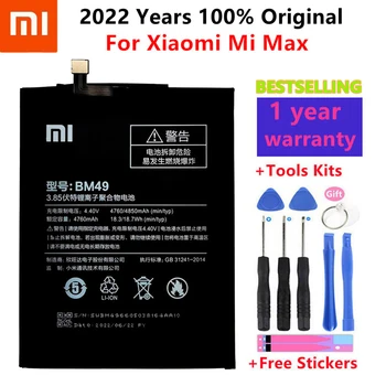 2022 Yeni 100% Orijinal Yedek yeni BM49 Pil 4850 mAh Xiaomi Mi Max İçin Pil stokta Takip numarası İle+Ücretsiz Araçlar