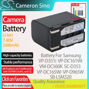 CameronSino Pil Samsung VP-D351ı VP-DC161Wı VM-DC560K SC-D353 VP-DC165Wı uyar Samsung SB-LSM320 dijital kamera Piller
