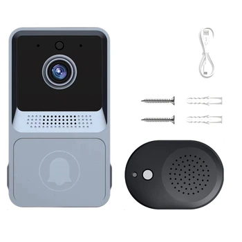 HTHL-Video Interkom WİFİ Kızılötesi Gece Görüş Açık Ev Güvenlik Alarm Kamera 480 P Kablosuz Düğme Kapı Zili